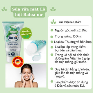 Sữa rửa mặt Balea - Nội đia Đức 150ml [Đức] [Khuyến mại]