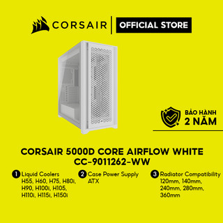 Case máy tính Corsair 5000D Core Airflow White CC-9011262-WW