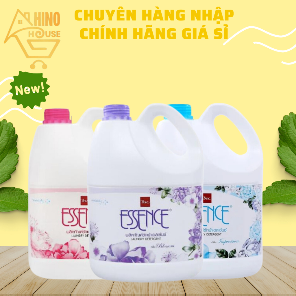 Nước Giặt Essence 3000ml Đậm Đặc, Siêu Sạch, Siêu Thơm Lưu Hương Giữ Màu Quần Áo Hàng Nhập Khẩu Thái Lan