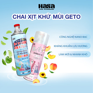 Chai Xịt Khử Mùi Giày Dép NaNo Bạc, Xịt Khử Mùi Hôi Chân Nano 260ml GETO