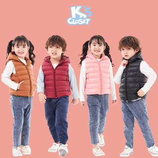 Áo Gile Phao Có Mũ Cho Bé Trai Và Bé Gái (2 - 9 Tuổi) K's Closet E054TEF TM