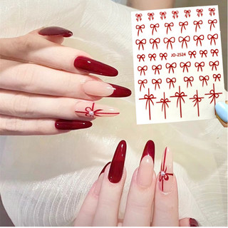 Sticker hình dán nơ đỏ hot hit