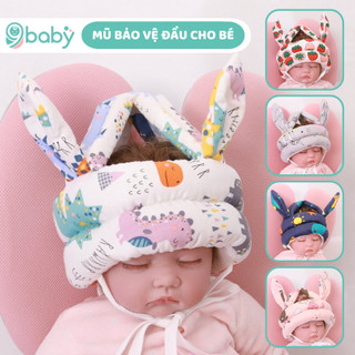 Mũ bảo hiểm đầu cho bé tập đi tập bò chống va đập 9BABY - Mẫu có tai