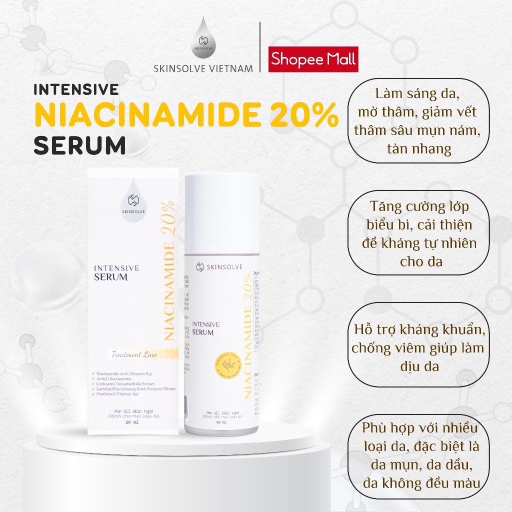 Niacinamide 20% Intensive Serum SKINSOLVE 20ml