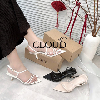 Giày cao gót sandal 7cm mũi nhọn hai dây