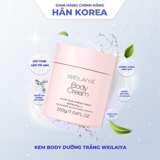 Kem body dưỡng trắng weilaiya dung tích 200g - hân korea