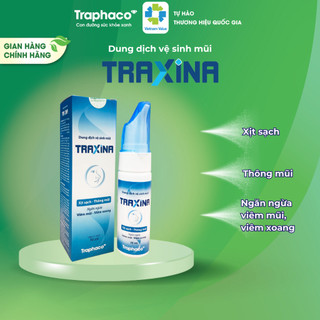 Dung Dịch Vệ Sinh Mũi Traxina Traphaco Hỗ Trợ Làm Sạch Thông Thoáng Mũi Ngừa Xoang Lọ 70ml