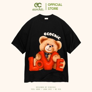 Áo Phông ECOCHIC TEDDY W LOVE Local Brand Chính Hãng Unisex Form Rộng Oversize Premium Cotton 100% F854