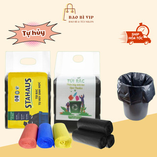 Túi rác tự phân hủy sinh học Opec 3 Cuộn (1kg) size 45x55, 55x65, 65x78cm, thân thiện môi trường