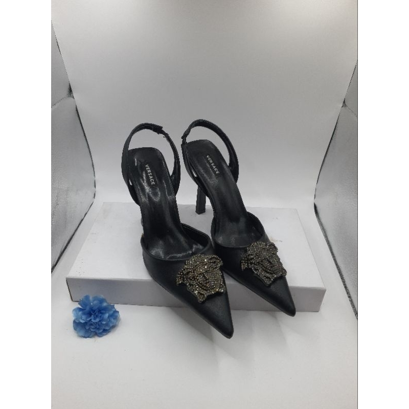 Guốc Versace Đen quảng châu cao cấp