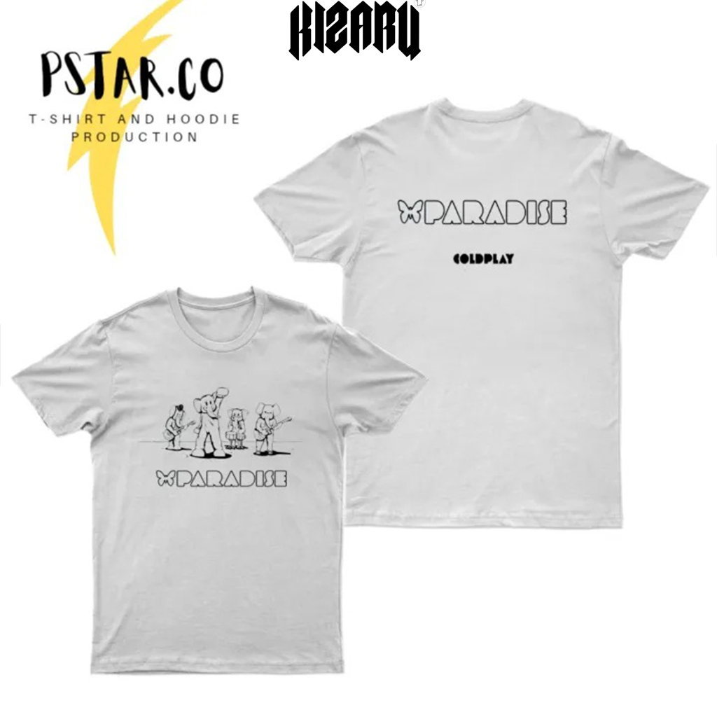 Áo thun Coldplay Paradise Kaos Band Bootleg ngắn tay