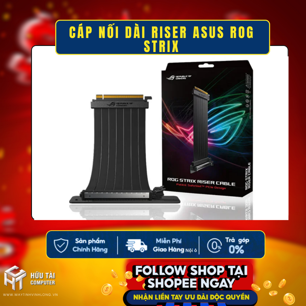 CÁP NỐI DÀI RISER ASUS ROG STRIX 240 mm PCI-E 3.0x16