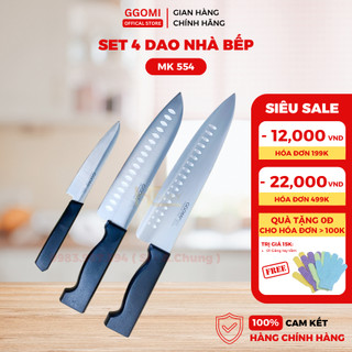 Bộ set 3 dao nhà bếp Ggomi MK554 thép không gỉ cao cấp