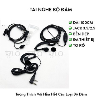 Tai Nghe Bộ Đàm. Tai Nghe Bộ Đàm Baofeng, Moto, Kenwood Loại 2 Đầu Jack 3.5li và 2.5li