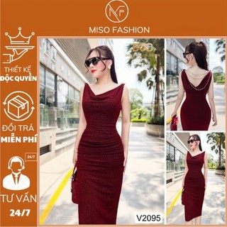 Váy Nhũ Body Cổ Đổ Cao Cấp V98 , Đầm Dự Tiệc Đi Chơi Sang Trọng
