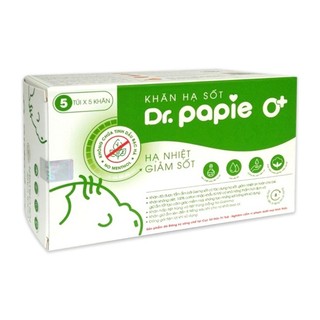 Khăn lau hạ sốt Dr.Papie dành cho bé 0m+/3m+