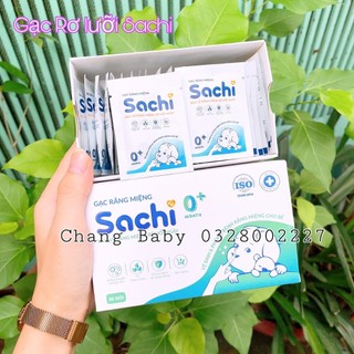 Gạc Rơ lưỡi Dr.papie , Rơ Lưỡi Sachi cho bé hộp ( 30 miếng)