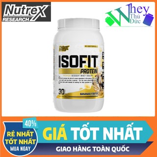 Nutrex whey isofit 30sv vị banana - whey protein isolate không lactose