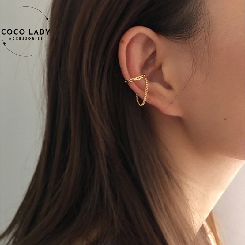 Bông tai Nữ Titan Titanium Ashley Earcuff - E29 | Coco Lady Accessories |