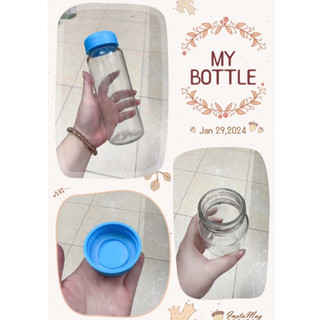 Bình thuỷ tinh Chai đựng nước hàng dày đẹp nắp xanh ren có gioăng cao su chống tràn 500ml