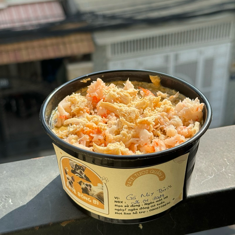( HỎA TỐC SG - QUẬN 7 ) Pate TƯƠI nhà làm cho Thú cưng hộp 450gr vị gà, vị cá ngừ, vị cá hồi, vị heo, vị bò