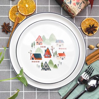 Dĩa sứ Ngôi làng Bắc Âu- Bộ sưu tập phong cách Châu Âu- PL3.200/PL3.245