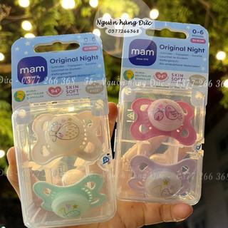 Ti giả MAM Đức (0-6m) chỉnh nha cho bé MAM night Original - Ty giả MAM Original - Nội địa Đức