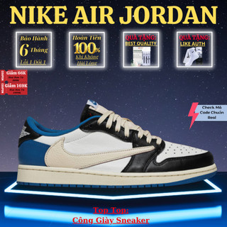 Giày sneaker _jordan travis scott xanh đen, giày jd móc ngược nam nữ siêu hot hàng cao cấp - công giày sneaker