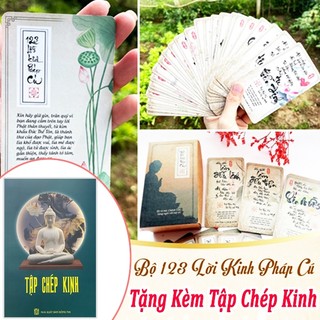 Bộ thẻ thư pháp 123 lời kinh pháp cú