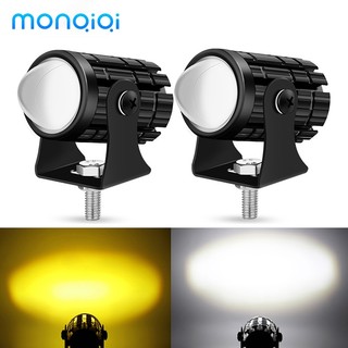 MONQIQI Đèn trợ sáng mini bi cầu 2 mầu cos ,đèn led trợ sáng xe máy