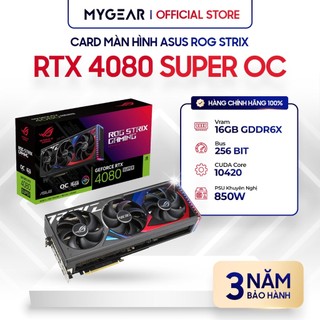 Card màn hình vga asus rog strix geforce rtx 4080 super oc 16gb gddr6x - bảo hành chính hãng 36 tháng