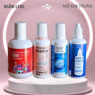 Dung dịch nước ngâm 60ml 120ml/nhỏ mắt nội địa trung chuyên dụng cho lens kính áp tròng