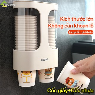 Khay đựng ly giấy PIKUP gắn tường, hộp treo tường đựng cốc giấy có nắp đậy tránh bụi bẩn,hộp đựng ly