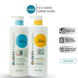 Dầu gội xả Olexrs Hair Salon 960ml phục hồi chống rụng kích mọc tóc chuẩn công ty