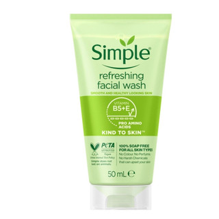  Sữa rửa mặt Simple sạch sâu hiệu quả - cho da thường 50ml (mẫu ngẫu nhiên)