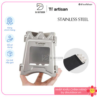 Bếp củi dã ngoại gấp gọn Ti artisan thép không gỉ