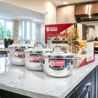 Bộ nồi 3 đáy Zebra Extra Infinity II (16cm - 18cm - 20cm) - 180828