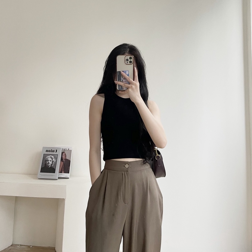 Áo croptop ba lỗ thun tăm siêu mềm mát amiahouse | BigBuy360 - bigbuy360.vn