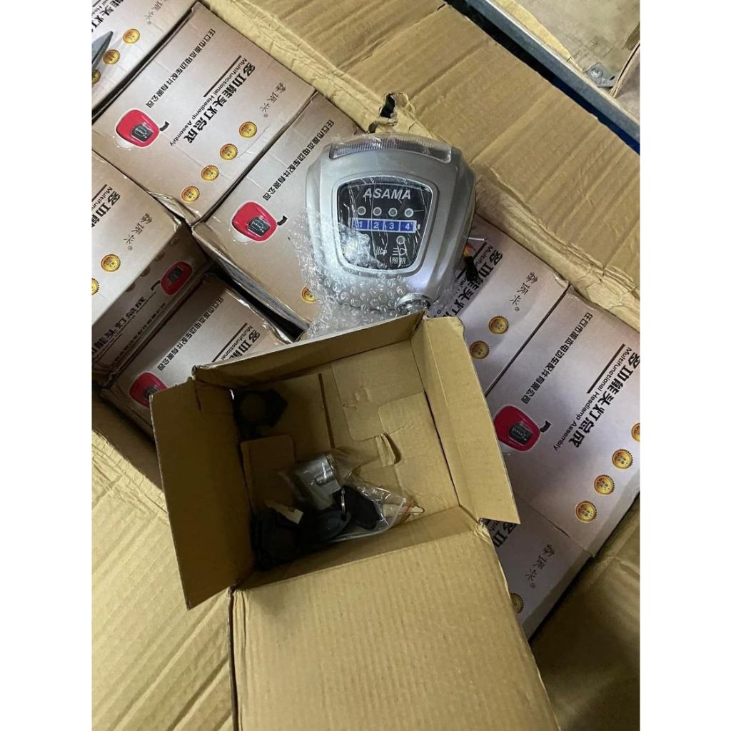 Đầu đèn xe đạp điện asama 2 khóa lắp xe đạp điện nhập khẩu