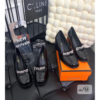 👠huyenshoes👠giày mũi tròn chữ đá wang đẹp long lanh hàng fullbox