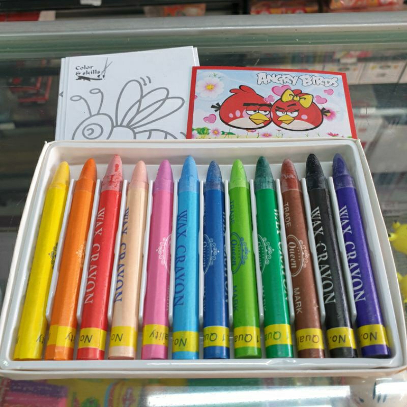 Bút, viết chì tô màu sáp 12 màu PC-012, Queen