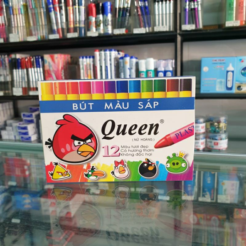 Bút, viết chì tô màu sáp 12 màu PC-012, Queen