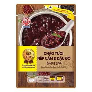 HOT- Cháo tươi ăn liền nếp Cẩm vào đậu đỏ Ottogi 220g