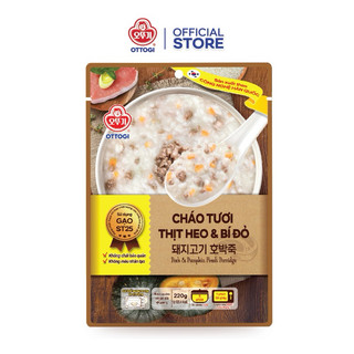 Hot - Cháo tươi ăn liền thịt heo bí đỏ Ottogi 220g