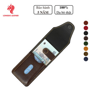 Ví mini nam da bò thật thương hiệu Longdo Leather - Ví sen 5