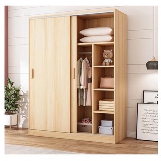 Tủ quần áo gỗ công nghiệp 2 cánh lùa