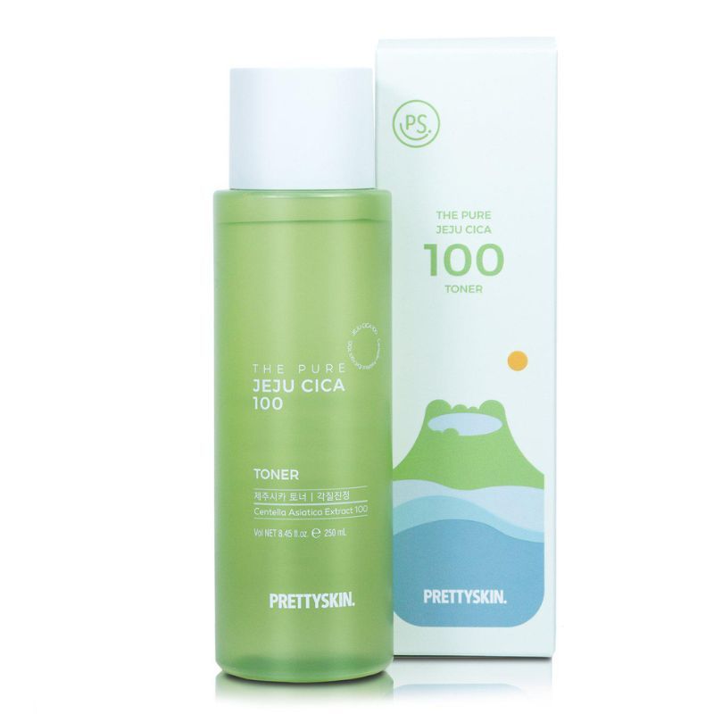 Nước Hoa Hồng Rau Má, Toner Chiết Xuất Rau Má Prettyskin Hàn Quốc The Pure Jeju Cica Toner 250ml