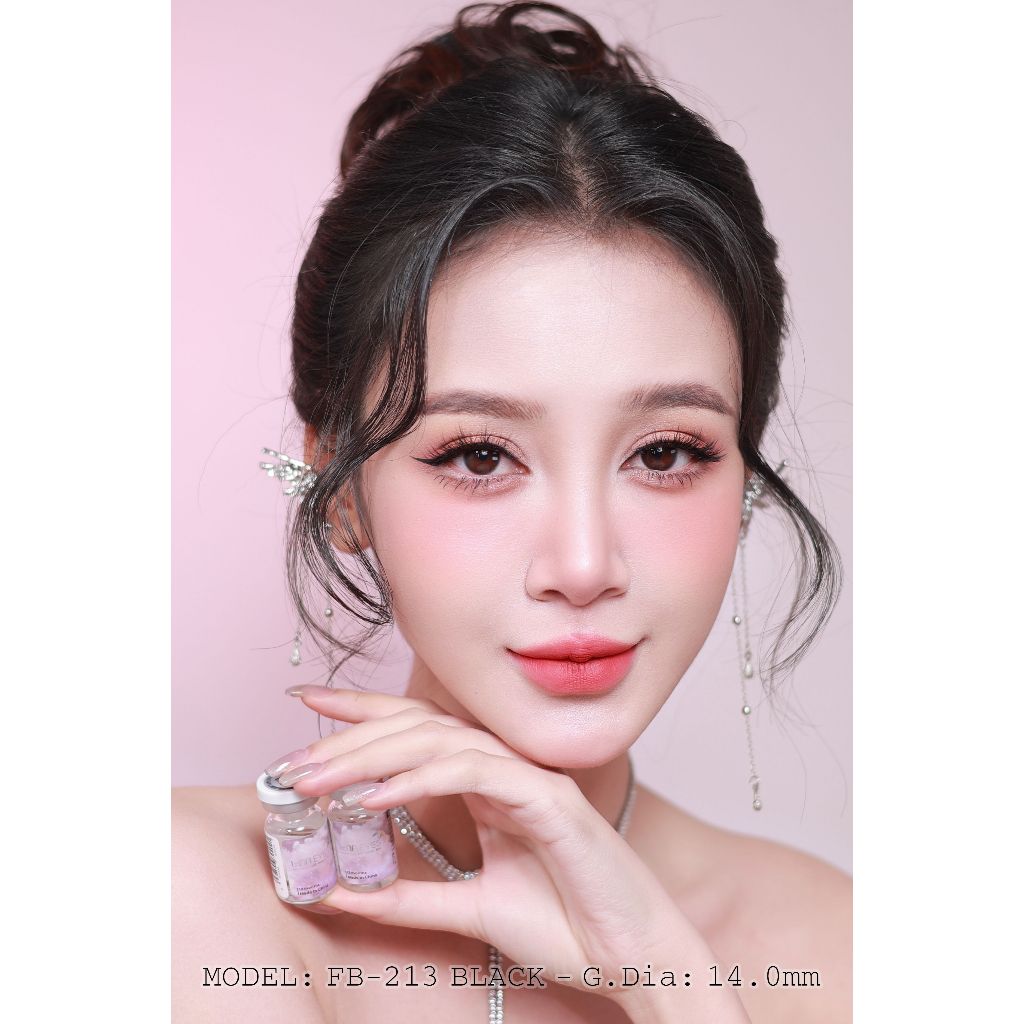 [1 year] Kính áp tròng LUNA EYES FB-213 BLACK/CHOCO - Lens size nhỏ