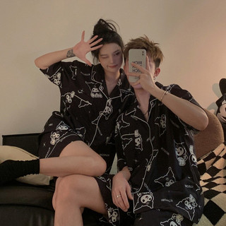 Bộ đồ ngủ bằng lụa satin thoải mái in hình coule beigi
