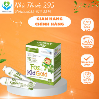 Gói Siro giảm táo bón fos kid gold TW Hanopharco bố sung chất xơ, inulin, vitamin B1 hộp 20 gói x 10 ml